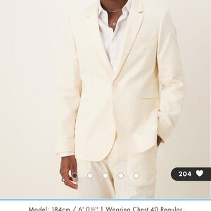 Men's Ecru Blazer & Pants NWT